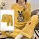 thumbnail image 1 of Conjuntos de Pijamas anudados para Mujer, ropa de dormir de dinosaurio de dibujos animados para adolescentes, ropa de casa para niñas, moda de primavera y otoño, 1 of 4