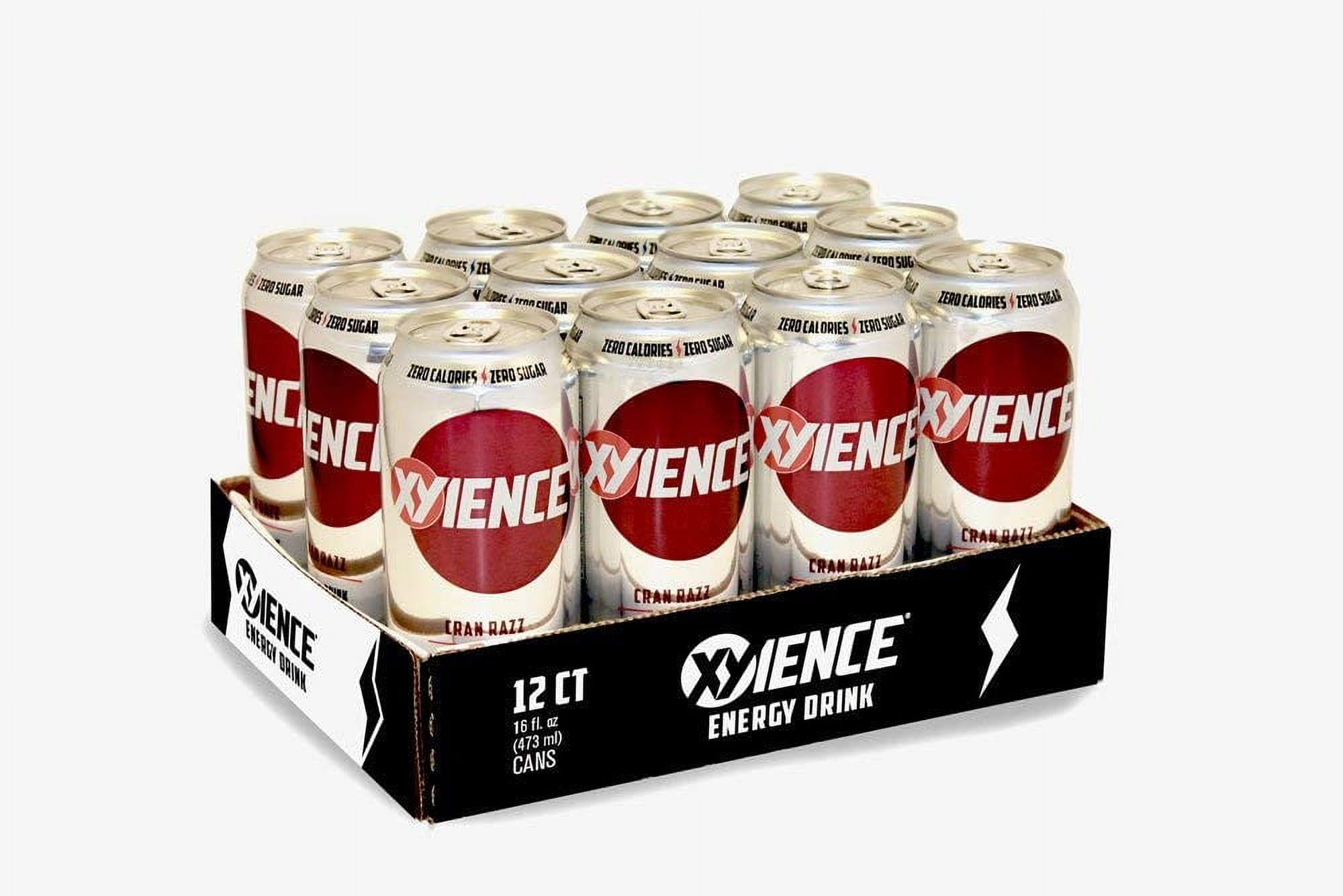 XXyience Cran Razz Energy Drink 16 Fl. Oz. Cans - Pack of 12
