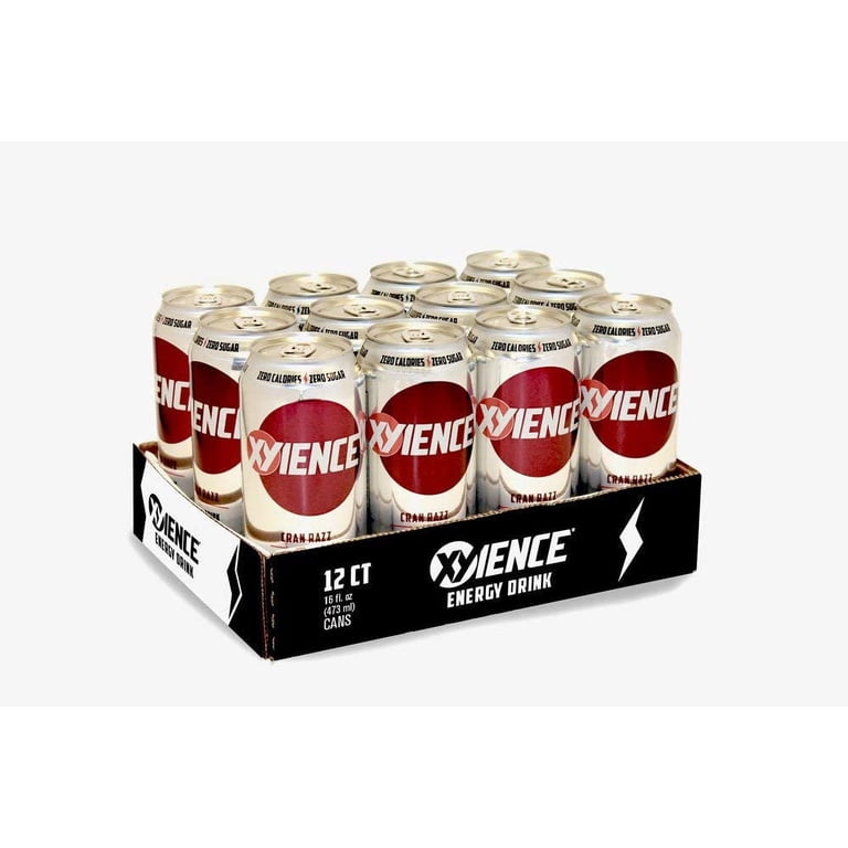 XXyience Cran Razz Energy Drink 16 Fl. Oz. Cans - Pack of 12