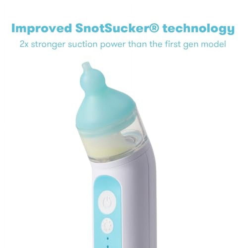 Electric NoseFrida Nasal Aspirator for Baby, Nose Sucker for Baby & Toddler, Upgraded Nasal Aspirator for Congestion + Allergy Relief with 3 Suction Levels, 2 Silicone Tips, USB