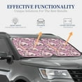 thumbnail image 4 of Xecao Rose Flowers for Foldable Car Sun Shades (2-Pack) offer sun protection with an easy-fold design for convenient windshield shading., 4 of 7