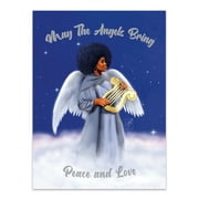 African American Christmas Cards May The Angels Bring Peace And Love by Shades of Color