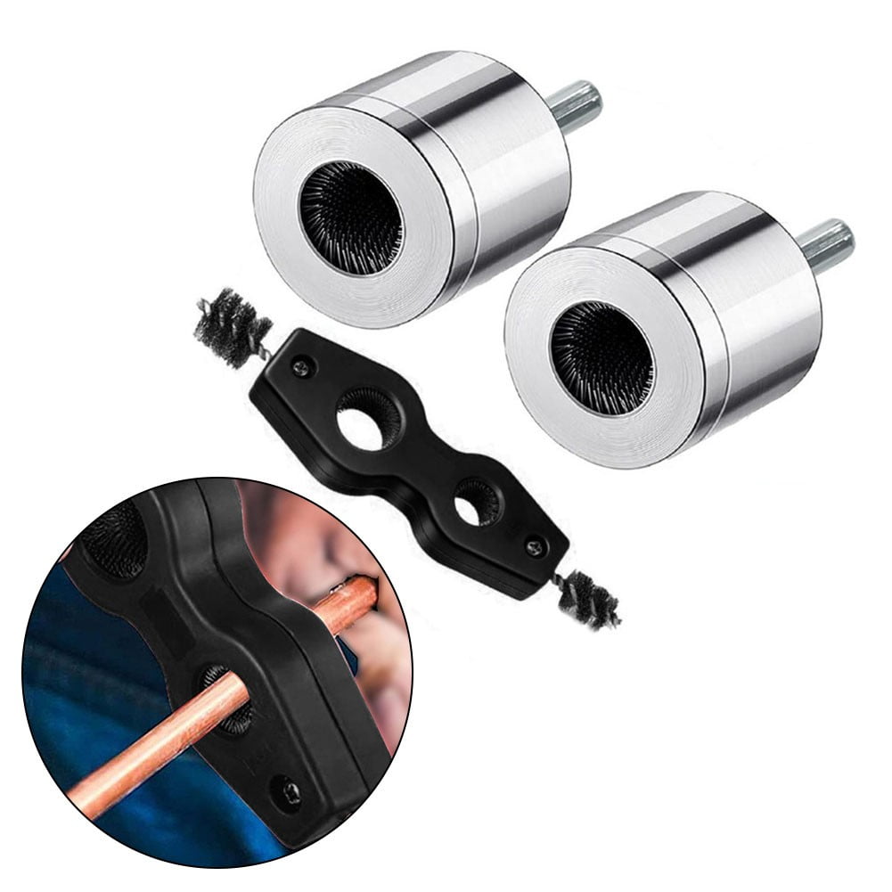 Copper Pipe Cleaner for Drill 15+22Mm Plumbing Cleaning Metal Tube Battery Brush 15+22Mm Fangkenuo