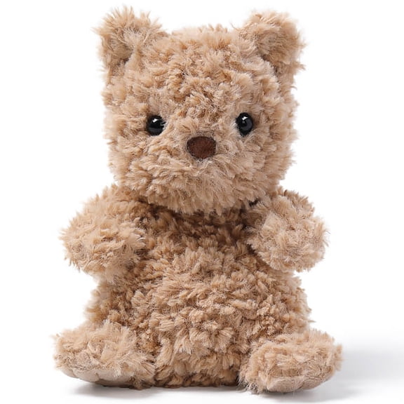 McHugs: Lazy Mini Comfort - Bear - 6" Brown Fuzzy Stuffed Animal Plush, Soft Weighted Cuddle Toy, Cozy Comfort Play & Nap Companion, Baby-Toddler-Kids