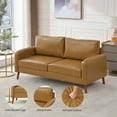 thumbnail image 3 of LONTAI 70.08" W Loveseat Sofa, Mid Century Modern Love Seat Couches for Living Room, Upholstered Sofa Couch for Bedroom, Soft Love Seats Furniture, Brown, 3 of 11