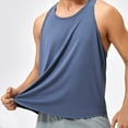 thumbnail image 4 of Jinhomg Men's Loose Tank Top Lightweight Comfy Sleeveless Crew Neck Workout Shirts Basic Solid Gym Athletic Undershirts Regular Fit Sportswear Women Blue M, 4 of 10