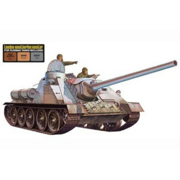 russian su100 tank destroyer w/weathering set 1/35 tamiya