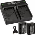 thumbnail image 7 of BM Premium 2 Pack of NP-FV50A High Capacity Batteries and Dual Bay Battery Charger for Sony Handycam Camcorders, 7 of 7