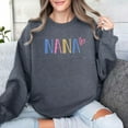 thumbnail image 2 of GODMERCH Embroidered Nana Sweatshirt, Gifts Birthday Mothers Day for Nana, Embroidery Crewneck Sweatshirts for Women, 2 of 6