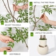thumbnail image 4 of Artificial Plants Indoor, 5FT/6FT/7FT Tall Faux Floor Plant in Pot, Nandina Artificial Tree with Grey Planter for Home Decor Office Living Room, 4 of 8