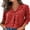 Red, variant on WIHOLL Tops for Women 3/4 Length Sleeve V Neck Lightweight Business Casual Blouses Spring Summer Work Outfits