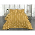 thumbnail image 2 of Ambesonne Bird Print Quilted Coverlet 3 Pcs, Vintage Wingy Silhouette, Queen Size, Apricot Ivory and Chocolate, 2 of 4