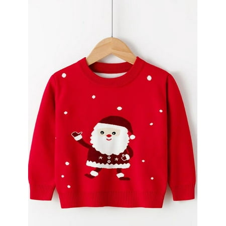 

Dragonus Toddler Baby Boys Girls Knit Sweater Christmas Pullover Sweater Winter Warm Coat
