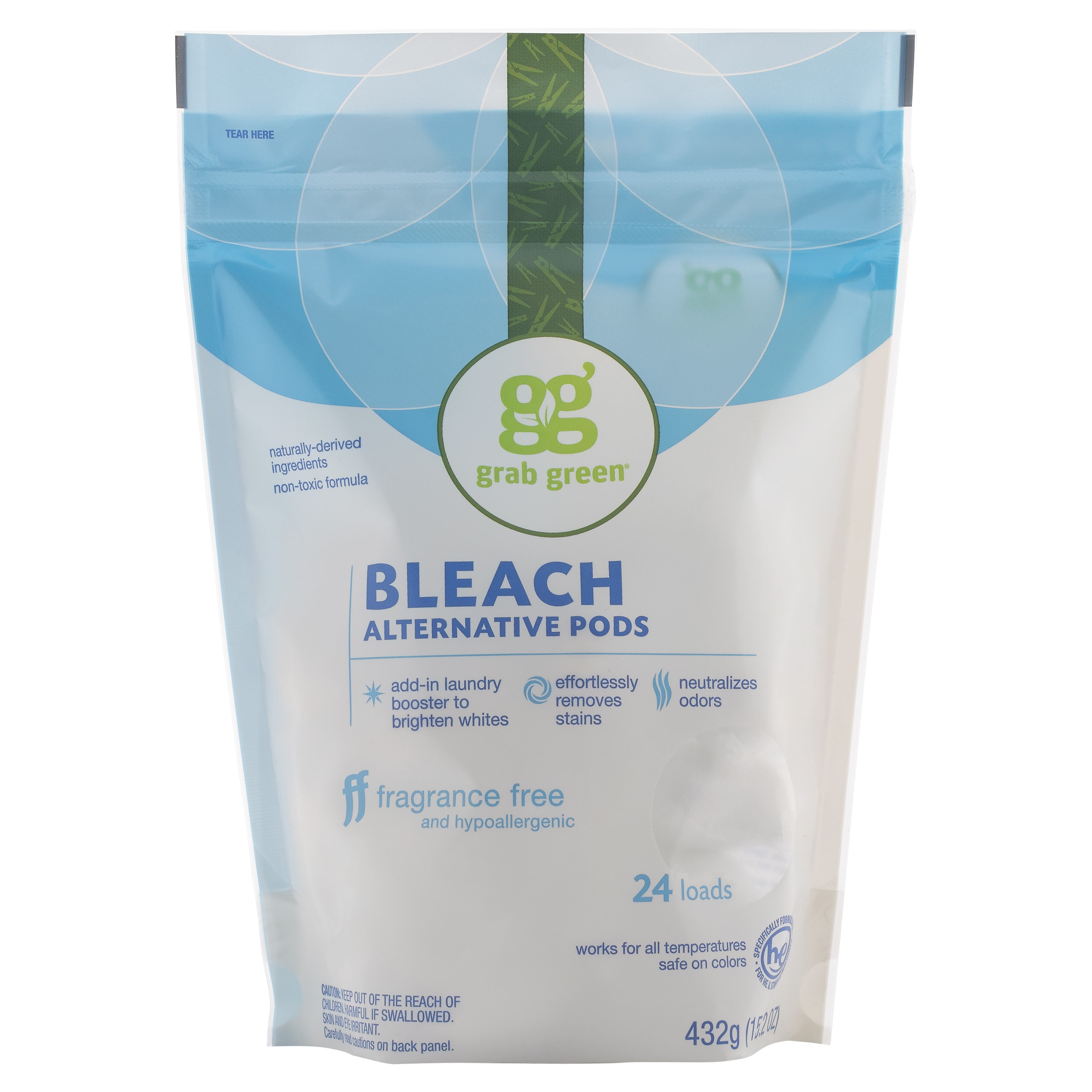 Grab Green Bleach Alternative Pods, Fragrance Free, 24 Count - Walmart.com