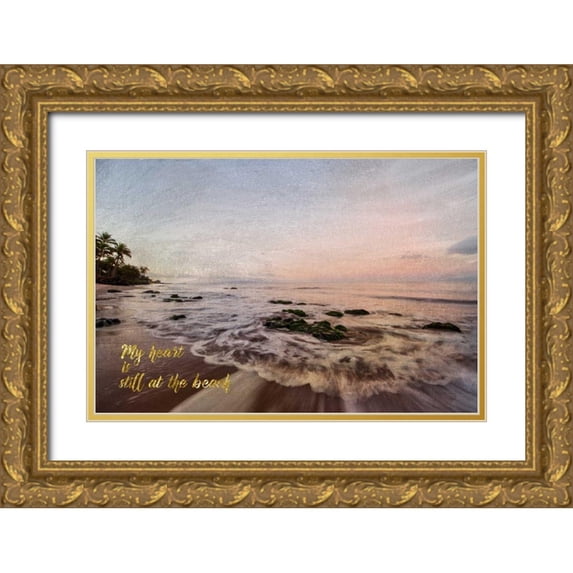Murdock, Ramona 18x13 Gold Ornate Wood Framed with Double Matting Museum Art Print Titled - Still at the Beach