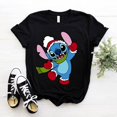 thumbnail image 3 of Camiseta divertida de Navidad Kawaii Lilo Stitch para mujer, camiseta de manga linda de Stitch, camiseta gráfica Y2k, camisetas de calle, camisetas para mujer, 3 of 5
