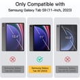 thumbnail image 2 of czcpp-Case pour Samsung Galaxy Tab S9 11 Pouces avec Support pour S Pen, Étui de Protection en Cuir PU avec Poche et Sangles, Réveil/sommeil Automatique, Visualisation Multi-Angle (Noir Graphite), 2 of 4