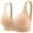 Khaki, variant on LYEAA Women Bras Push up Plus Size Soft No Wire Everyday Bras Wireless Support Solid Lightly Lined Lift Sleep Bras Comfortable Wirefree Breathable Shaping Daily Bralette Beige 3XL