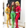 thumbnail image 2 of Disfraz de Cosplay de Totally Spies Zentai Clover Ewing Samantha Simpson Alexandra, traje de cuerpo entero para mujeres y niñas, disfraz de Cosplay, 2 of 5