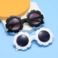 thumbnail image 3 of Wutalume Cute Round Frame Kids Sunglasses with Flower Design and PC Materials, UV Protection Sun Glasses for Children, Adorable and Safe Eyewear for Beach,and Daily Use,White, 3 of 5