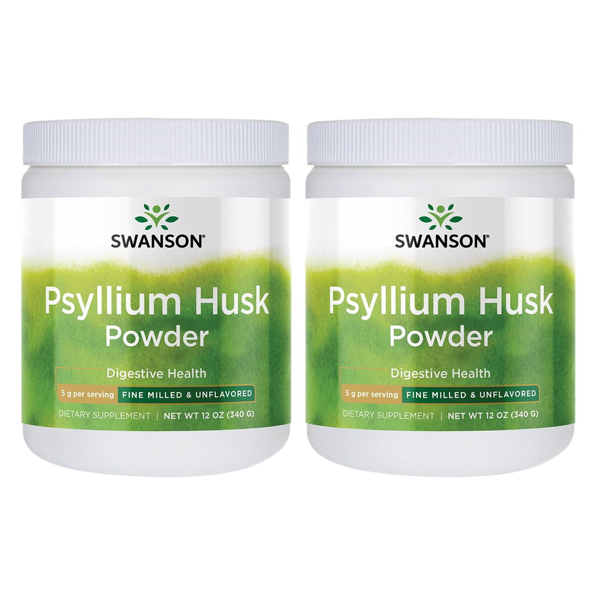 Swanson Psyllium Husk Powder Fine Milled & Unflavored 5 g 12 oz Pwdr