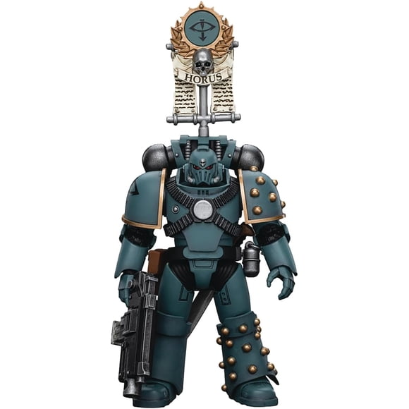 Warhammer 40000 5 Inch Action Figure 1/18 Scale - Sons of Horus MKIV Tactical Squad Legionary with Legion Vexilla