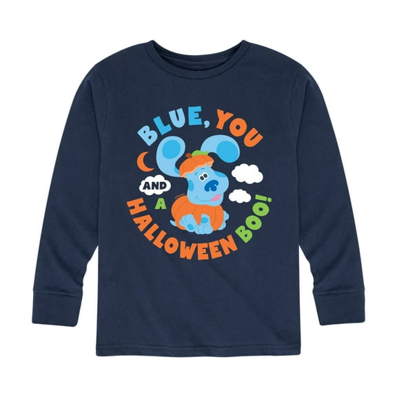Blue's Clues & You! - Blue You And Halloween Boo - Toddler And Youth Long Sleeve Graphic T-Shirt