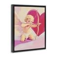 thumbnail image 2 of Stupell Industries Modern Cupid Shooting Arrow with Heart Black Floating Frame Canvas Art, 17 x 21, by The Prints Vibe, 2 of 8