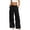 W10-Black, variant on Womens Pants Empire Waist Trousers Straight Leg Relax Fit Slacks Trend Wear Navy Xl