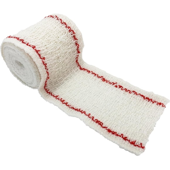 y Crepe Cotton Bandage, Elastic Bandage, Pack of 6, Durable Compression Stretched Bandage with Hook and Clips Closure (2 Inches Width x 5 Yards Length) 2 Inch Width x 5 Yards Length