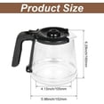 thumbnail image 2 of 12 Cup Coffee Maker Replacement Pot Compatible with Mr. Coffee, 12 Cup Glass Replacement Coffee Carafe Replace Part# RF, LM, PC and SC Series, 2 of 5