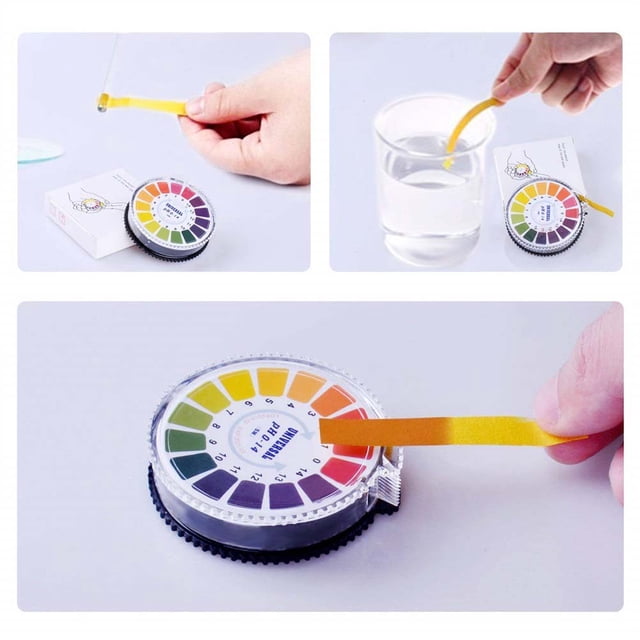 m/rollo de papel para prueba de PH, tiras reactivas de nivel de PH, papel para medir pH para agua, Saliva