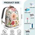 thumbnail image 5 of Boho Bohemia Flower Backpack for School,Cute School Bag,Schoolbag with Adjustable Shoulder Straps & Padded Back,16.9 Inch, 5 of 5