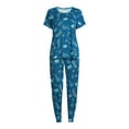 thumbnail image 5 of Secret Treasure’s Women’s Graphic Print Pajama Set, 2-Piece, 5 of 6