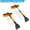 thumbnail image 2 of 26'' Snow Brush and Ice Scraper, Detachable Extendable Rotatable Snow Removal for Car Windshield, with Comfortable Foam Grip Aluminum Body, Auto Winter Tools Universal for Truck, SUV, Van (Orange), 2 of 5
