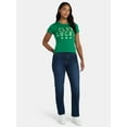 thumbnail image 4 of St. Patrick's Day Club Lucky Women’s Graphic Tee with Short Sleeves, Sizes XXS-XXL, 4 of 5