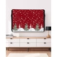 thumbnail image 3 of Outdoor TV Cover 70 to 75 Inch Weatherproof, Red Winter Christmas Snowman Waterproof TV Screen Protector for Outside Decor with Zipper and Pocket 68"L x 42"H , White Snowflakes Pattern, 3 of 7