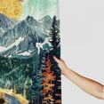 thumbnail image 3 of Orinice Mountain Trees Road Bathroom Decor Set, Colorful Luxurious Graphic Print Polyester Fabric Fashion Shower Curtain Set with Hooks 60x72, 3 of 7