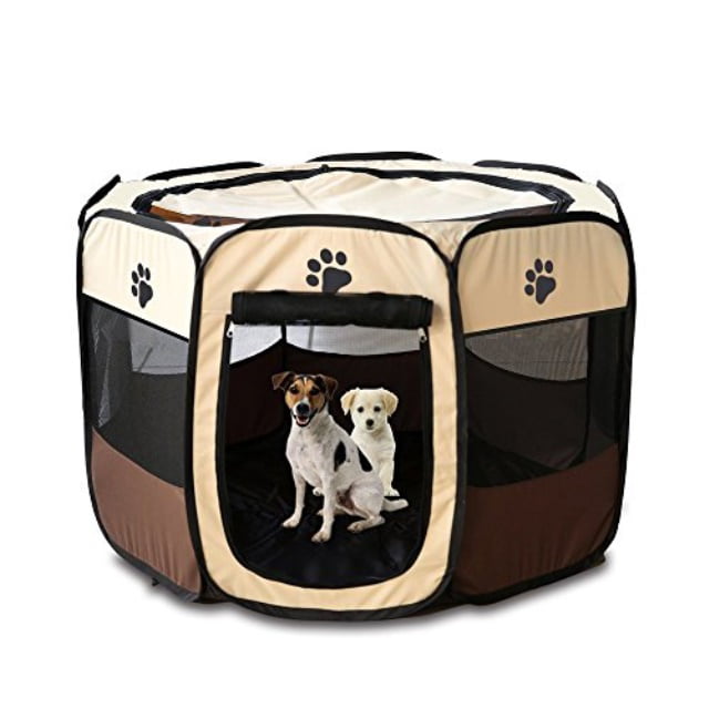 HI SUYI Portable Cat Condos Compound House Playpen Enclosures Foldable Pet Bed Cage Wheel Tent Toys for Outdoor Indoor Kittens to Rest and Play 