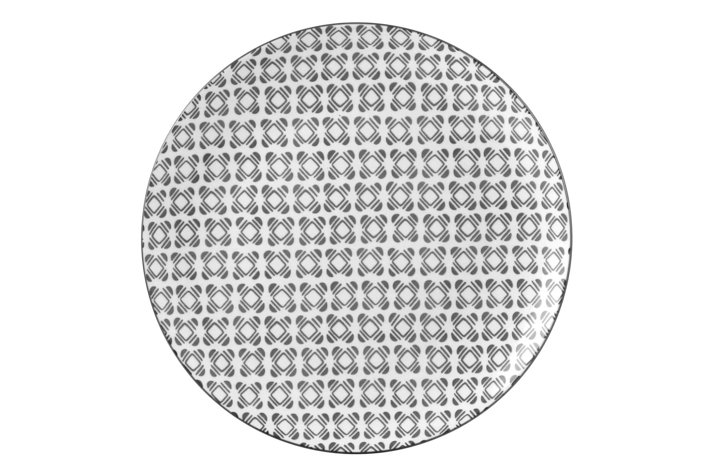 Mainstays Chiara 4 Piece Stoneware Round Gray Dinner Plates