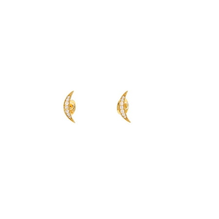 Gorjana Crescent Stud Two-Tone Earrings