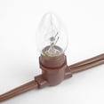 thumbnail image 4 of Novelty Lights 330' E12 Globe Outdoor String Lights, In-Line, Commercial Grade, Backyard Garden Gazebo, Cafe Market Patio Lights, Brown Wire, 330 Sockets, 4 of 6