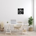 thumbnail image 2 of Distressed Fluid White Lines on Black Abstraction Abstract Framed Art Print Wall Art, 17x17, 2 of 7