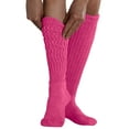 thumbnail image 6 of MDR Women's Extra Long Extra Heavy Slouch Socks - 12 Pairs Size 9-11 - Made in USA (6 Black 6 Fuschia), 6 of 8