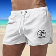 thumbnail image 2 of Men Swim Trunks 5 Inch Inseam Elastic Waist Drawstring Swim Shorts Lightweight Swimsuit for Men Men's Swim Trunks Summer Beach Loose Fit Bathing Suit Beach Board Shorts, 2 of 4