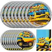 Construction Party Supplies Tableware Starter Set for 24 Guests