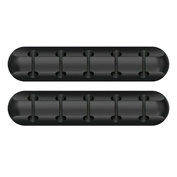 2pcs Cable Clips Organizer Cable Management Holder Black Silicone Cable Holder