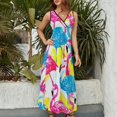 thumbnail image 3 of Flamingo Pattern Sleeveless Dress Woman Fashion Long Dresses Women's Summer Suit Dress 2025, 3 of 6