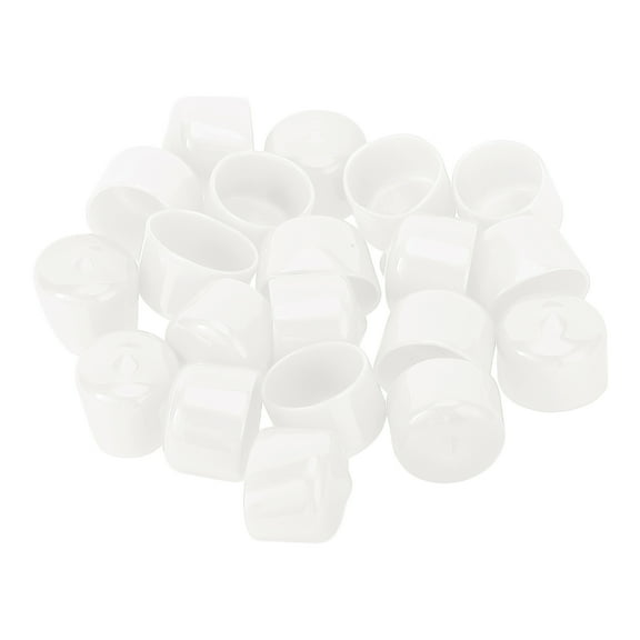 Unique Bargains 20pcs 17mm Exterior Wheel Lug Nut Bolt White