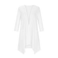 thumbnail image 3 of BSDJILFG Swim Suit Cover Ups for Women 2025 Ruffle Flowy Hem Long Sleeve Lightweight Breathable Comfortable Cardigan,S-5XL, 3 of 5
